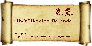 Mihálkovits Relinda névjegykártya